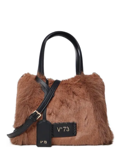 V°73 Smeraldo faux-fur logo-patch tote bag