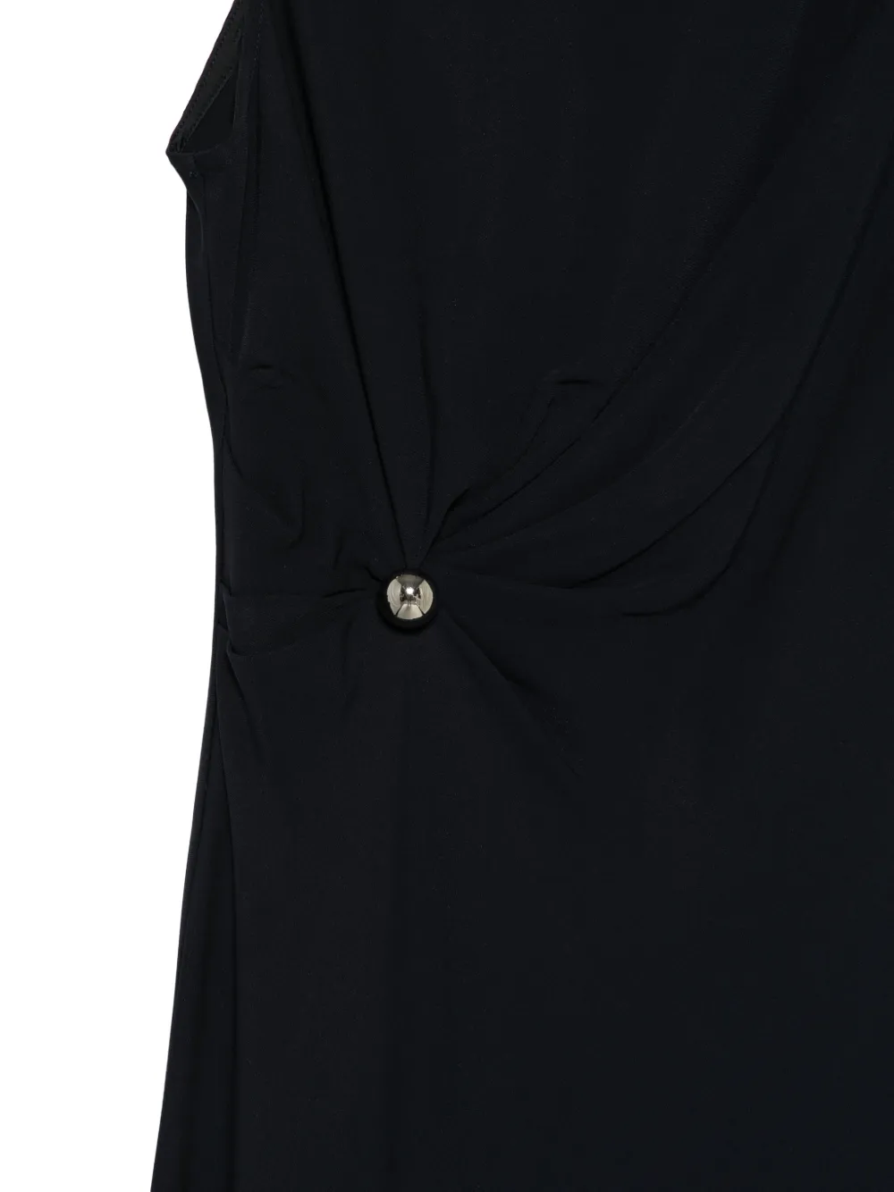 Semicouture Midi-jurk met gesmockt detail Blauw