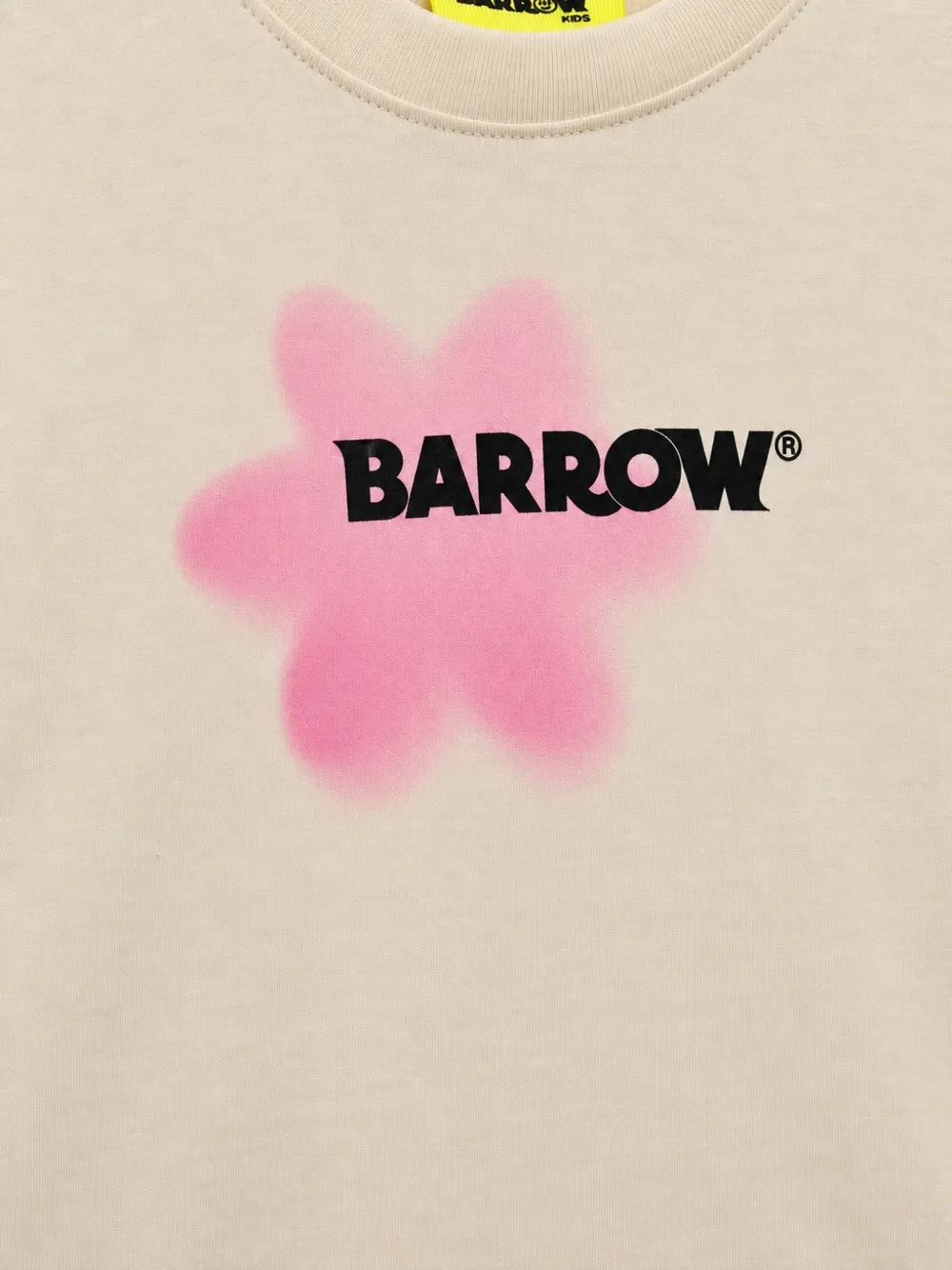 Barrow kids logo-print cotton T-shirt Beige