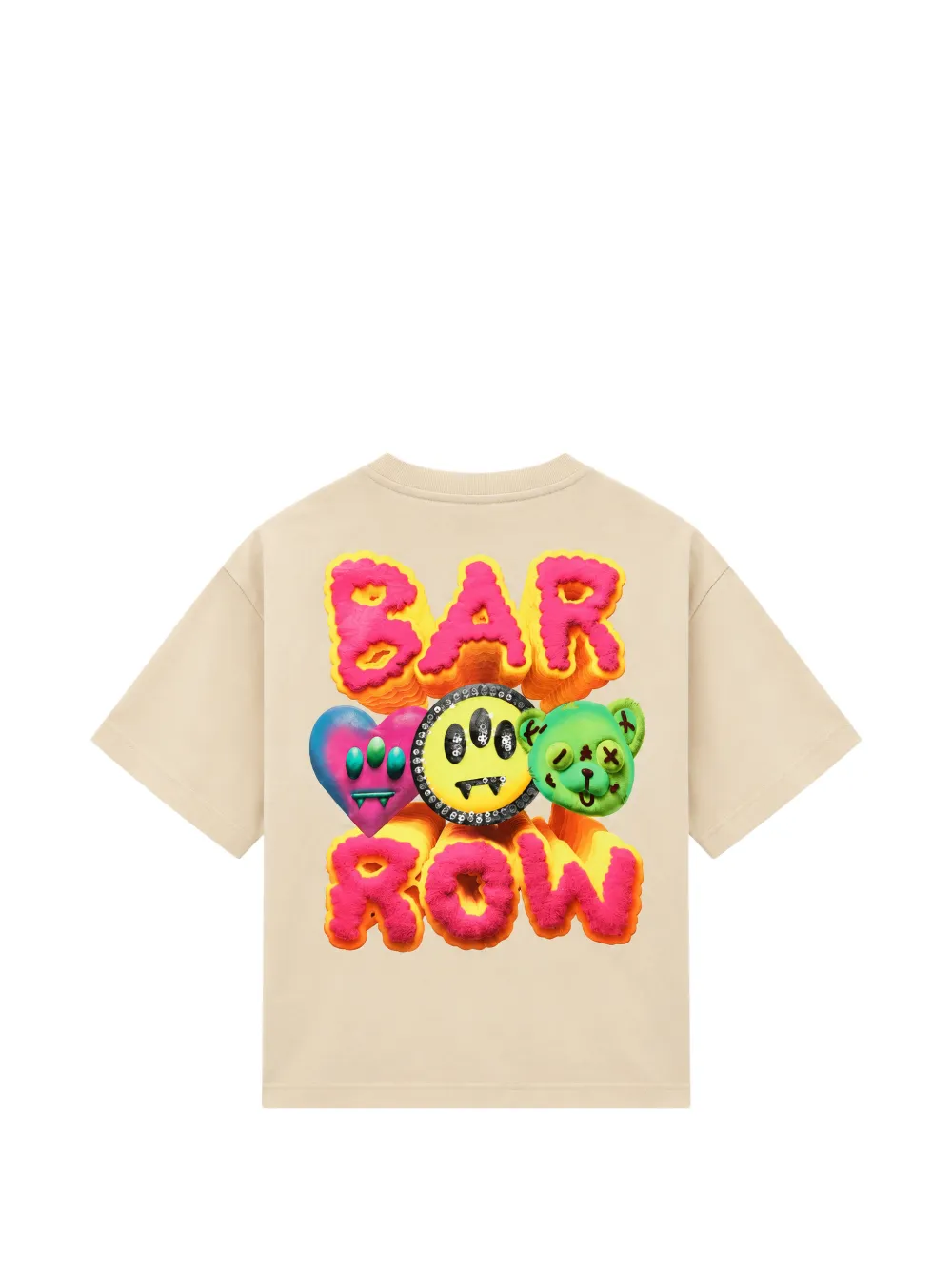 Barrow kids logo-print cotton T-shirt Beige