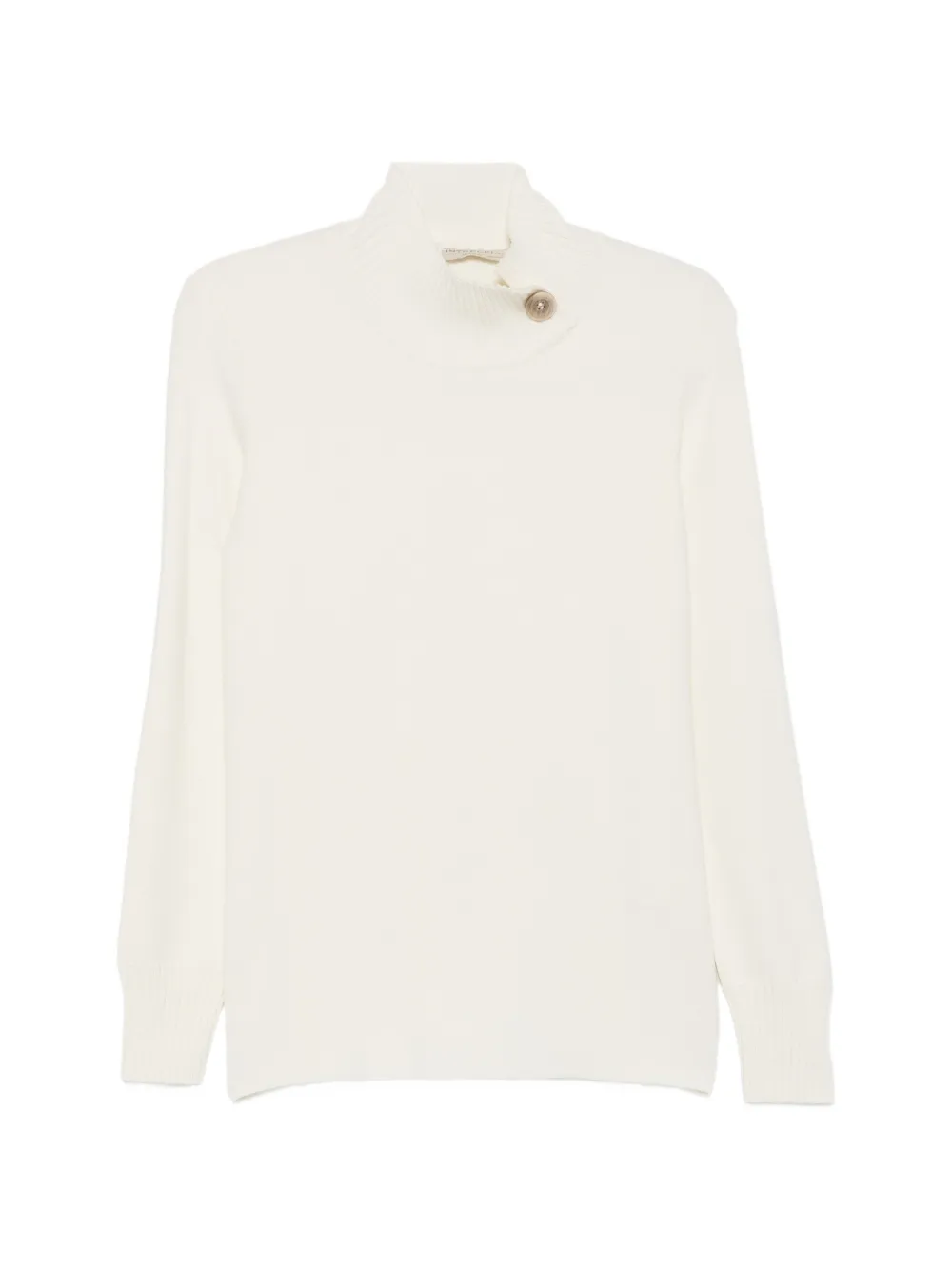 Intrecci button-detail high-neck sweater - Bianco