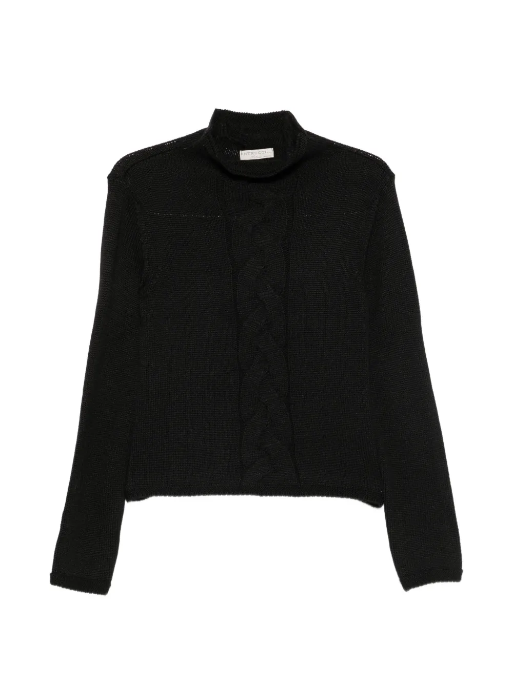 Intrecci cable-knit high-neck sweater