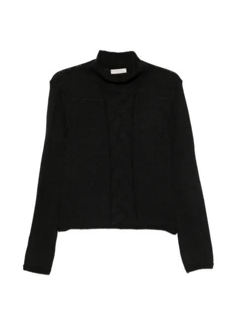 Intrecci cable-knit high-neck sweater