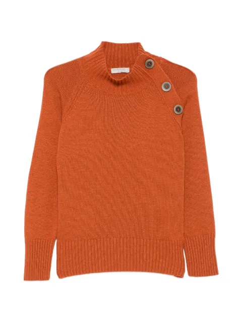 Intrecci button-detail high-neck sweater