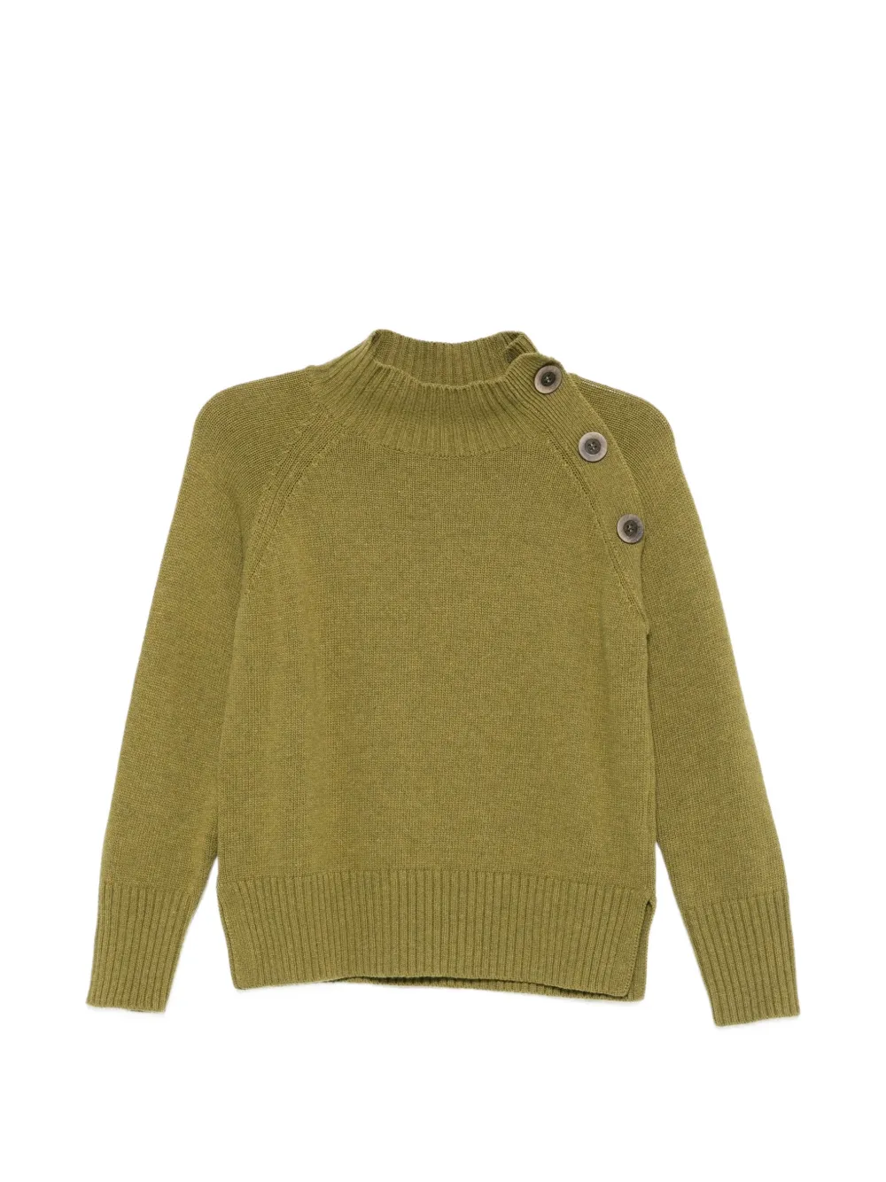 Intrecci button-embellished high-neck sweater