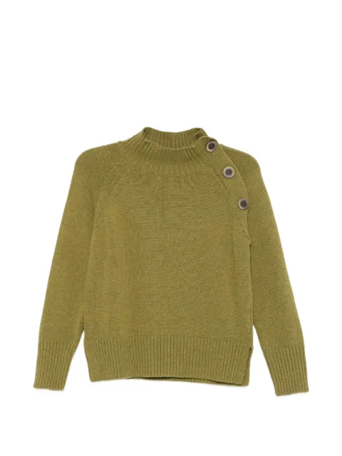 Intrecci button-embellished high-neck sweater