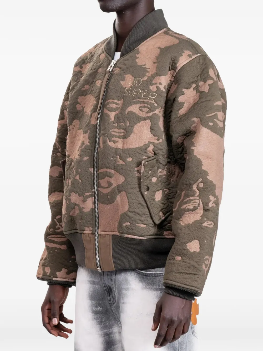 KidSuper x Piet 3D-knit bomber jacket Groen