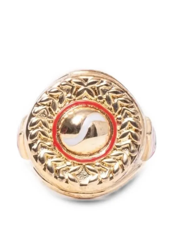 Casablanca Sports Medallion Ring in Gold