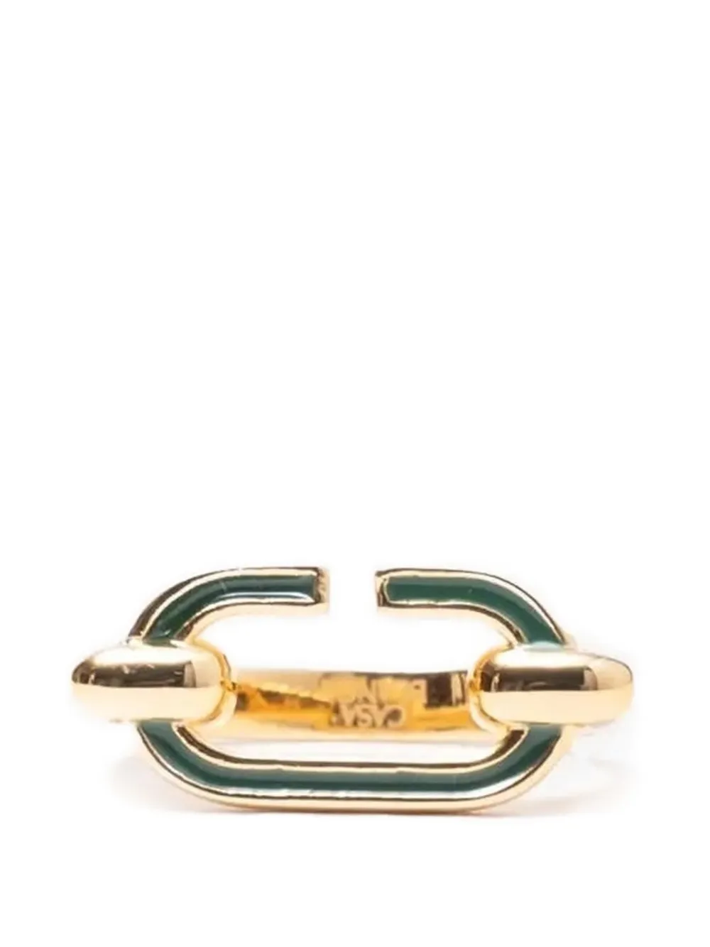 Casablanca enamel C link ring - Oro