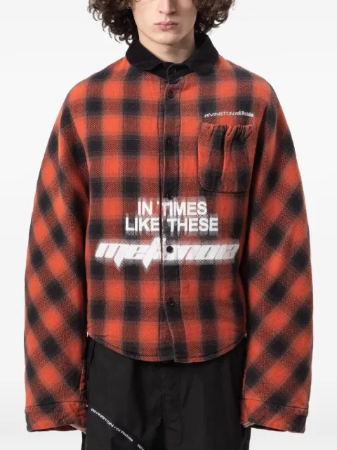 RRR123 In Times Like These Abraxas check shirt