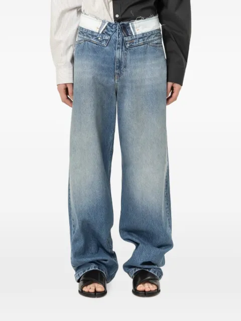 MM6 Maison Margiela deconstructed raw-waistband jeans