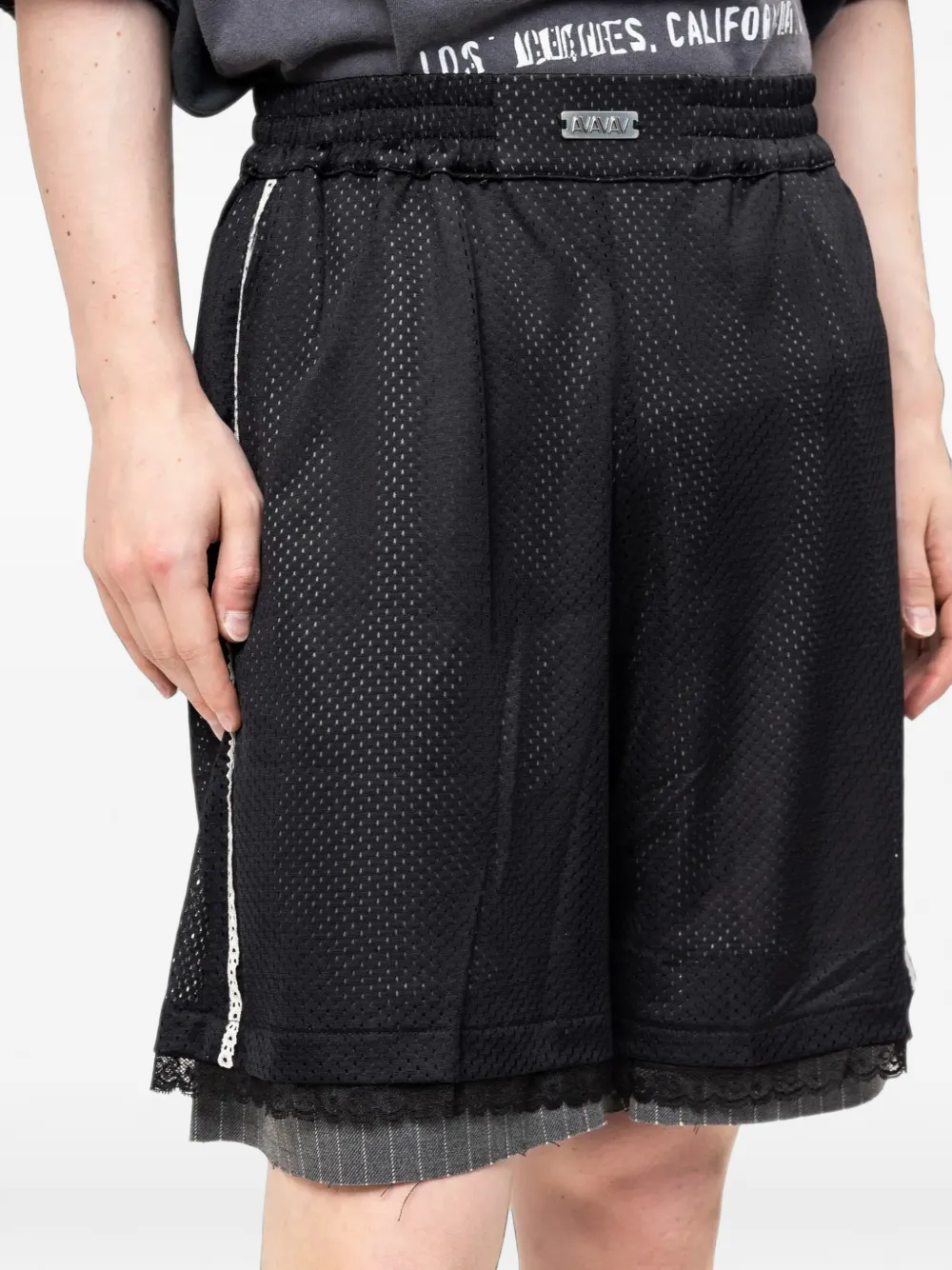 AVAVAV Adam mesh basketball shorts Zwart