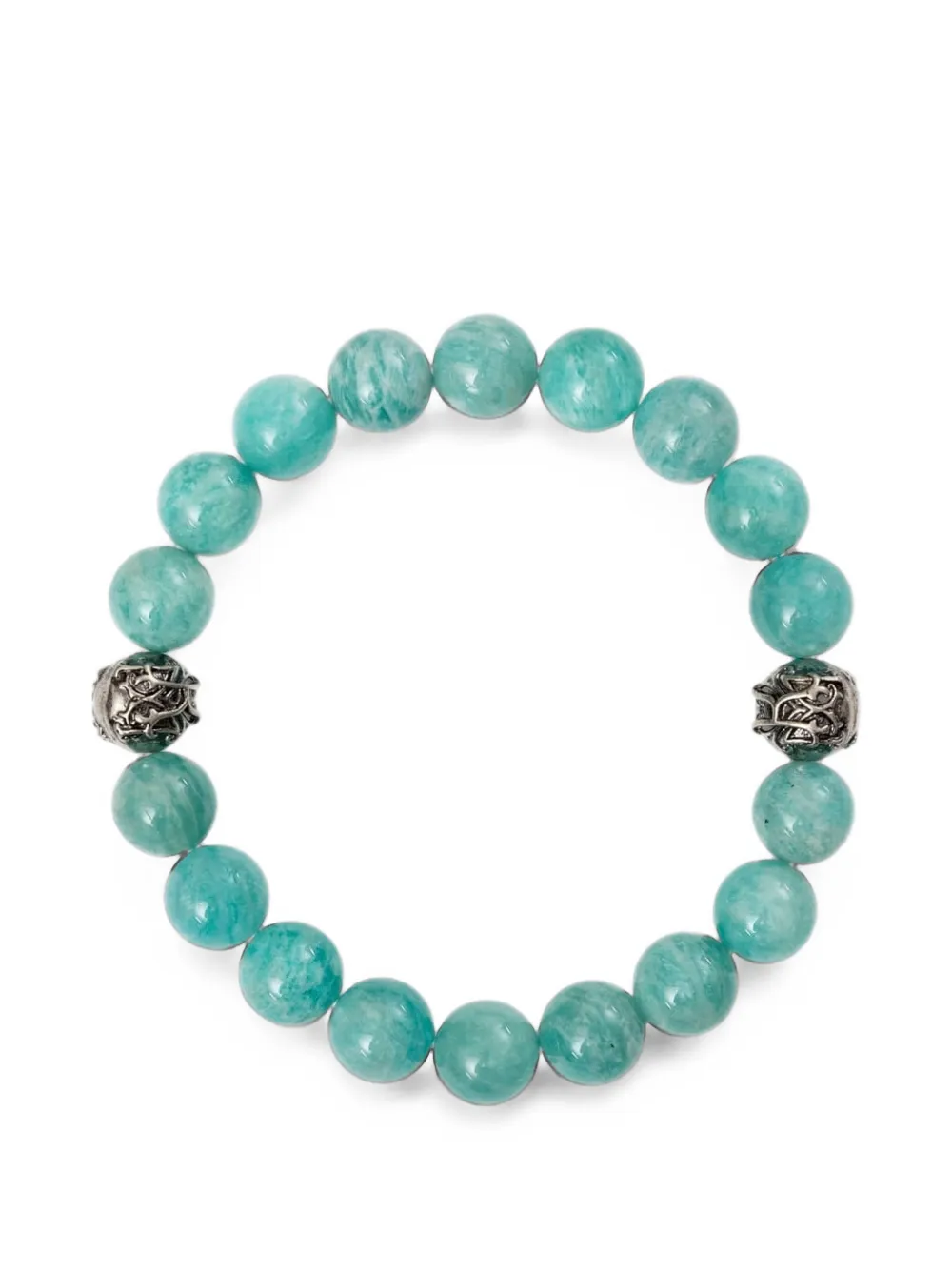 Kamiya Kmy Ball Natural Stone Bracelet In Green