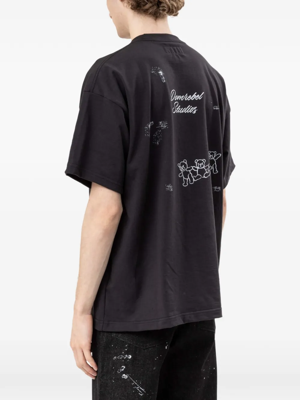 DOMREBEL Good Bear T-shirt Zwart