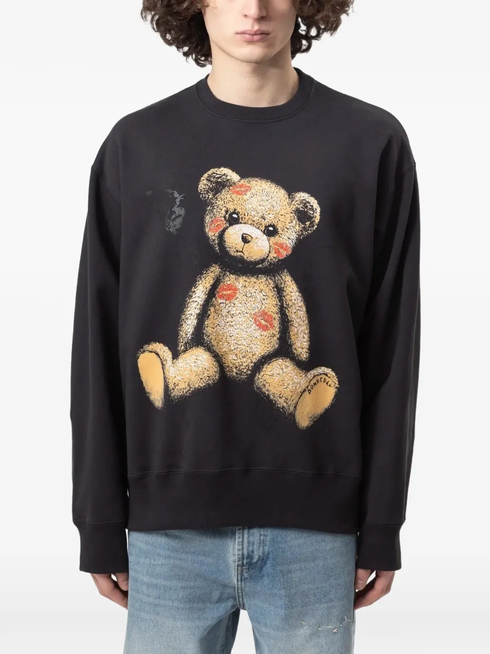 DOMREBEL Big Kiss teddy bear-print sweatshirt