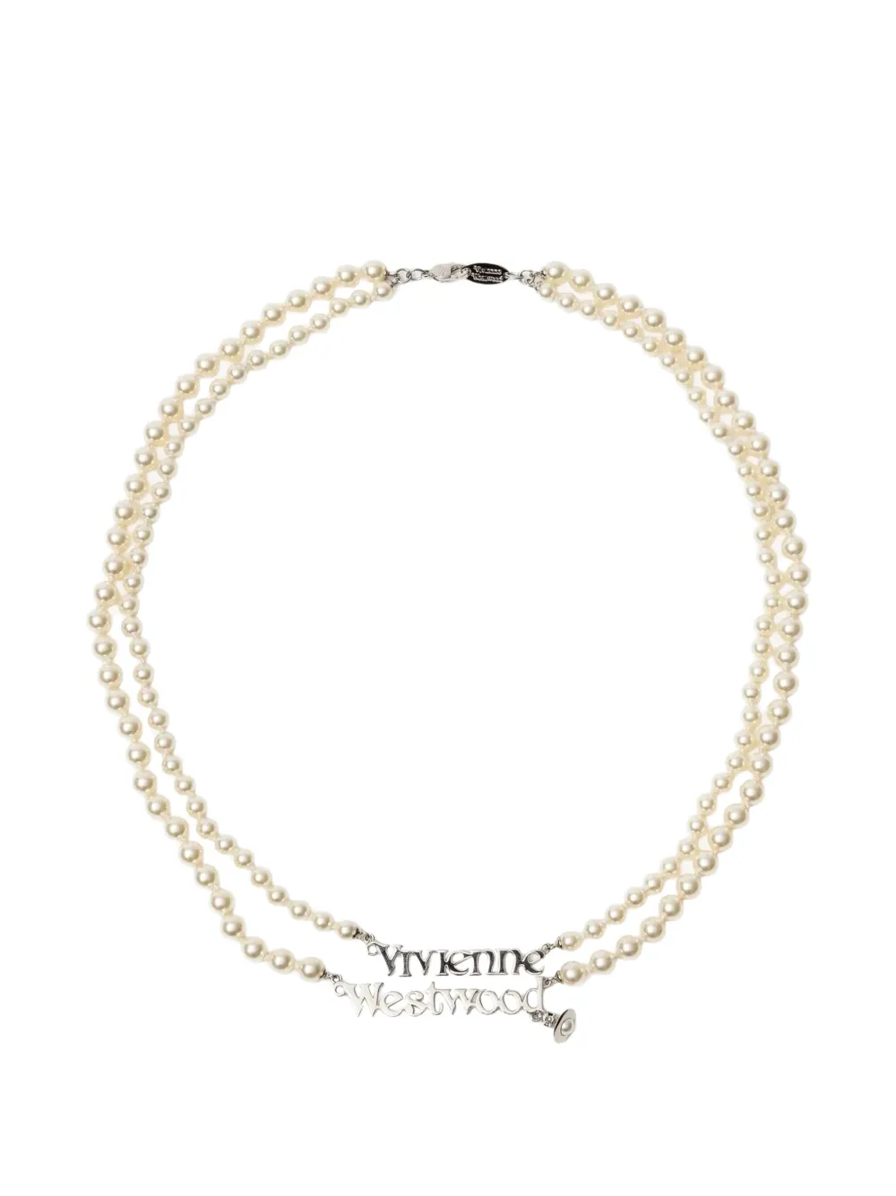Vivienne Westwood Emilio logo-lettering pearl necklace