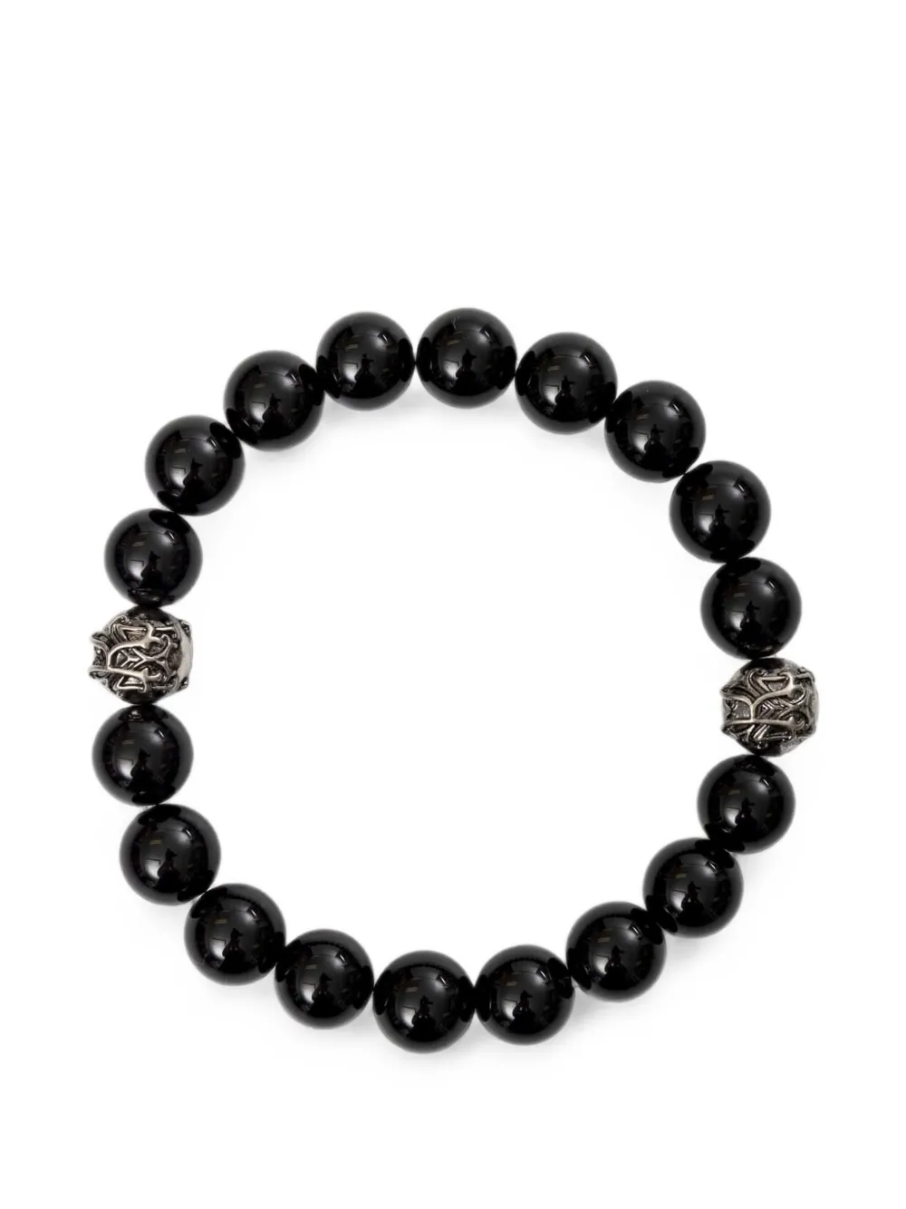 KAMIYA engraved bead natural stone bracelet