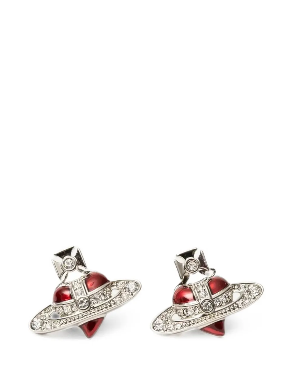 Vivienne Westwood New Diamante Heart earrings