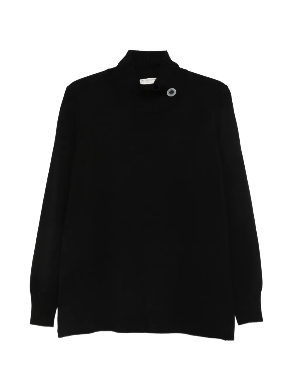Intrecci button-detail high-neck sweater - Nero