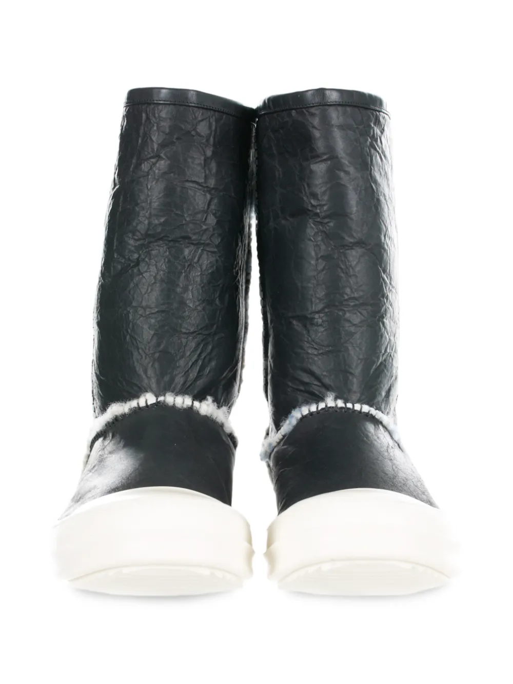 Rick Owens shearling-trim ankle boots Zwart