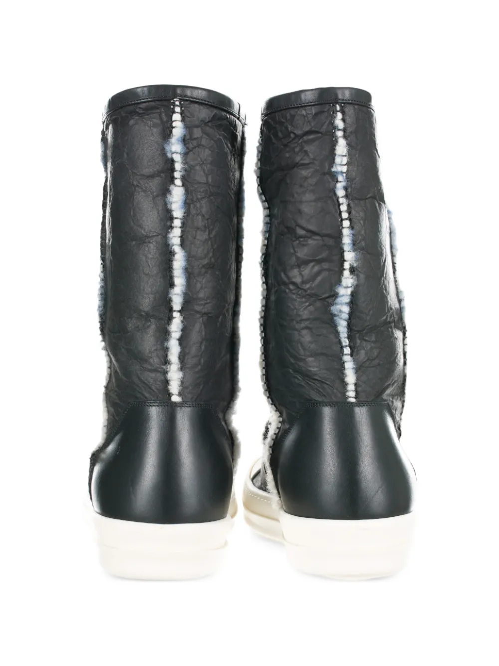 Rick Owens shearling-trim ankle boots Zwart