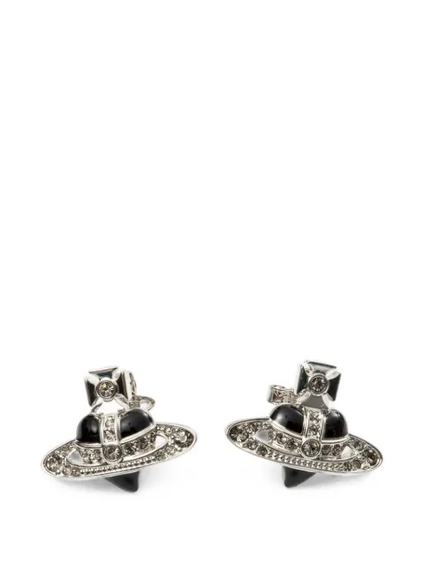 Vivienne Westwood New Diamante Heart Orb earrings