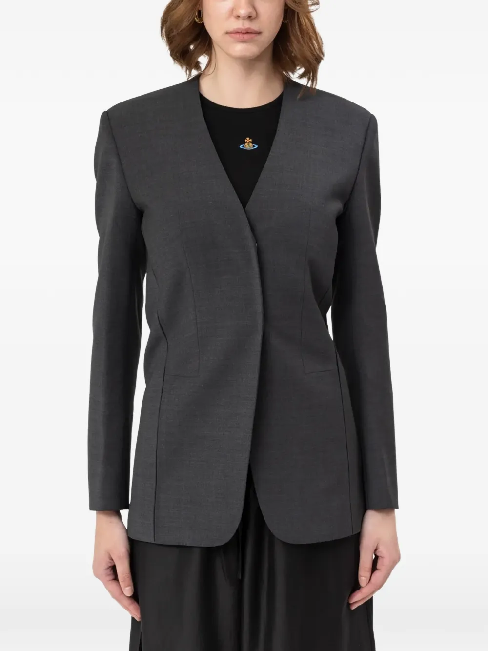 ENTIRE STUDIOS Vanti collarless jacket - Grigio