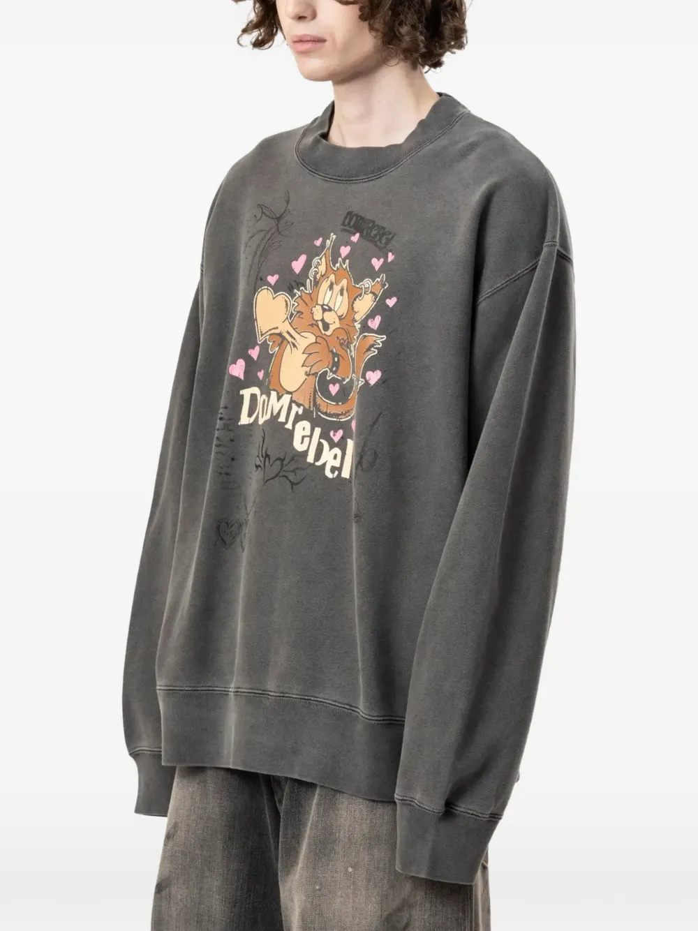 DOMREBEL Boom graphic-print sweater Grijs