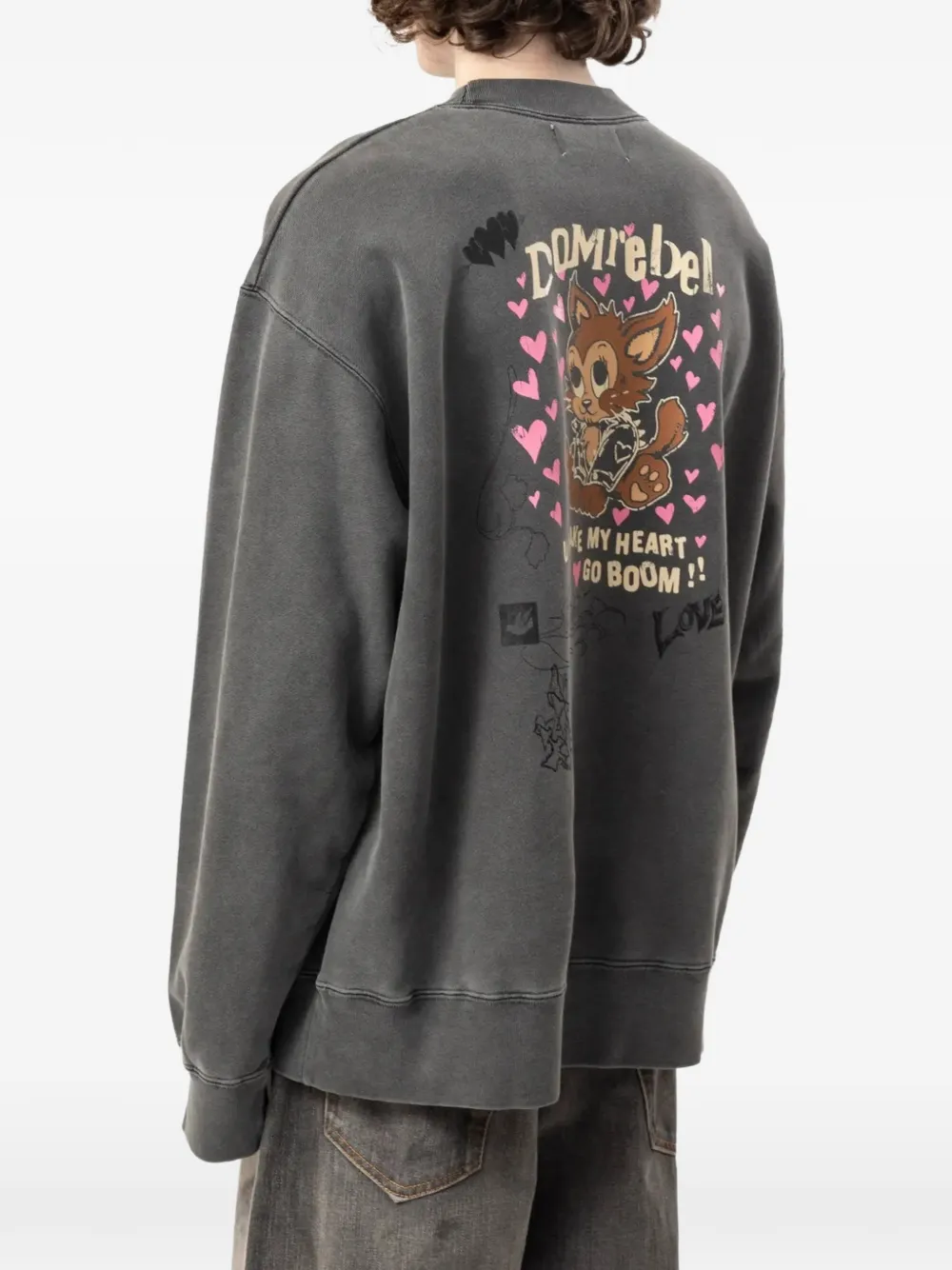 DOMREBEL Boom graphic-print sweater Grijs