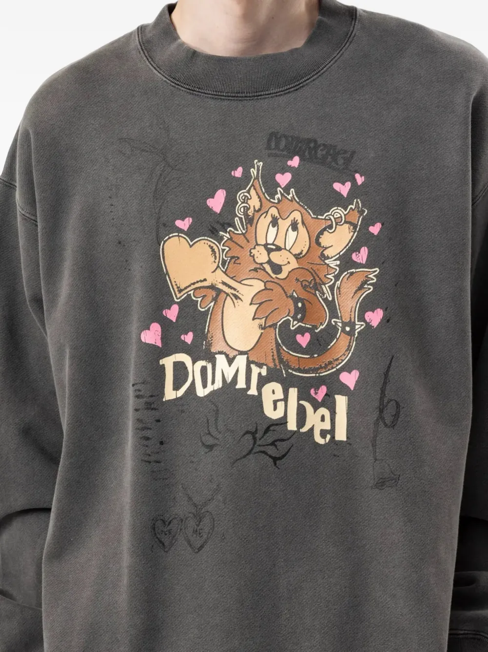 DOMREBEL Boom graphic-print sweater Grijs