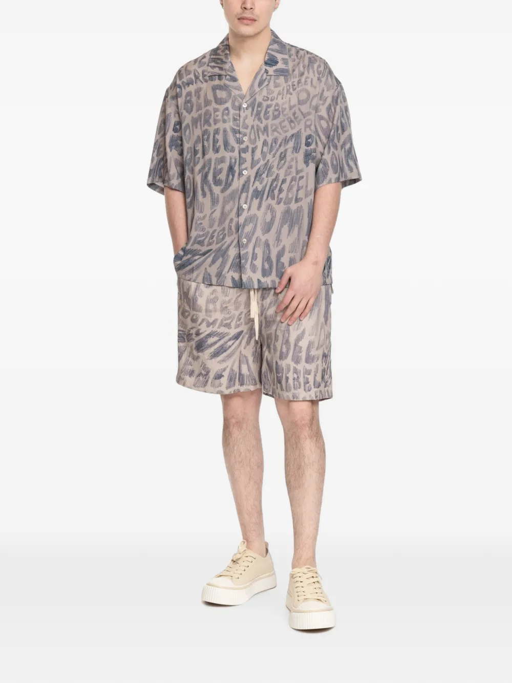 DOMREBEL New Wave overhemd Beige