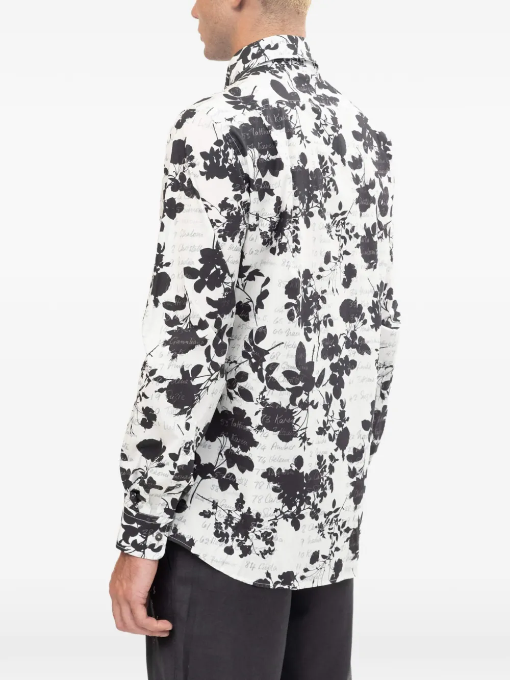 Vivienne Westwood Krall overhemd met bloemen-print Wit