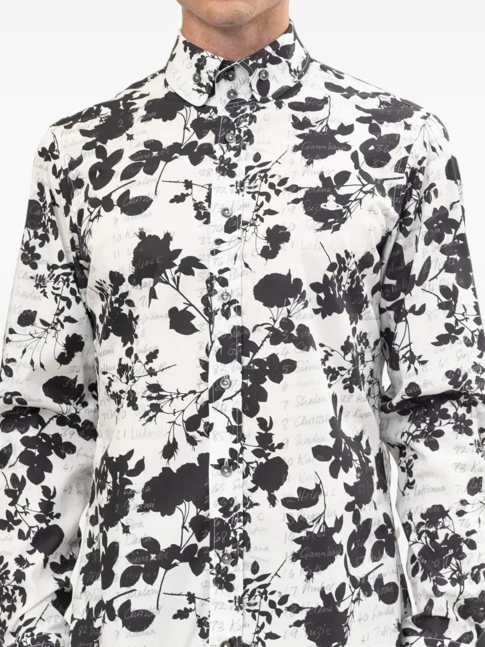Vivienne Westwood Krall overhemd met bloemen-print Wit