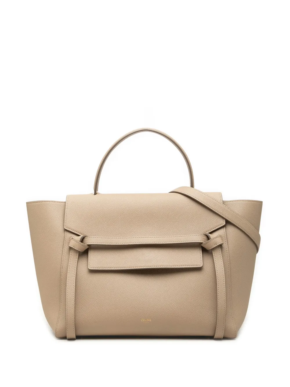Celine Pre-Owned 2019 mini Satchel-Tasche aus gekörntem Kalbsleder - Nude