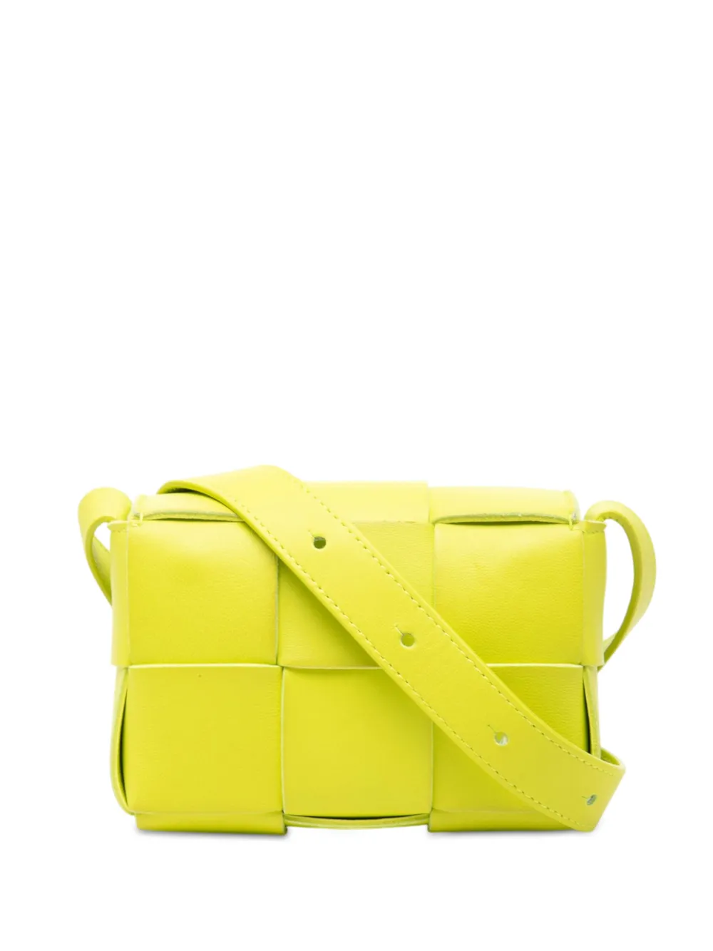 Bottega Veneta Pre-Owned 2012-2026 Candy Nappa Intrecciato Cassette crossbody bag - Giallo