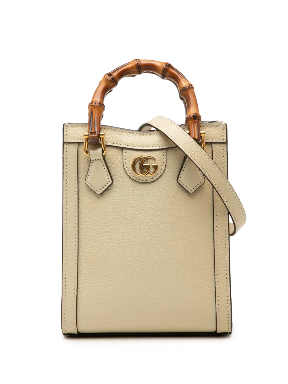 Gucci Pre-Owned 2016-2026 Mini Calfskin Bamboo Diana satchel - Brown