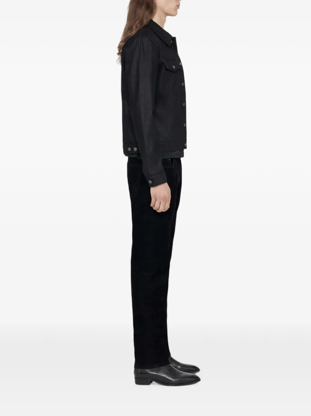 AllSaints Trucker denim jack Zwart