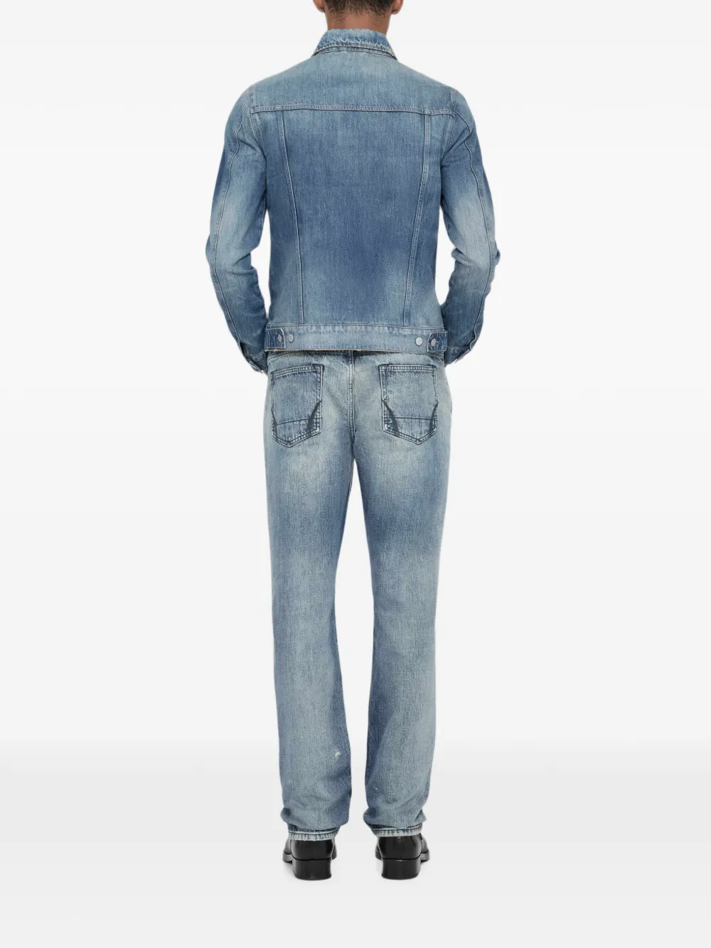 AllSaints Trucker denim jack Blauw