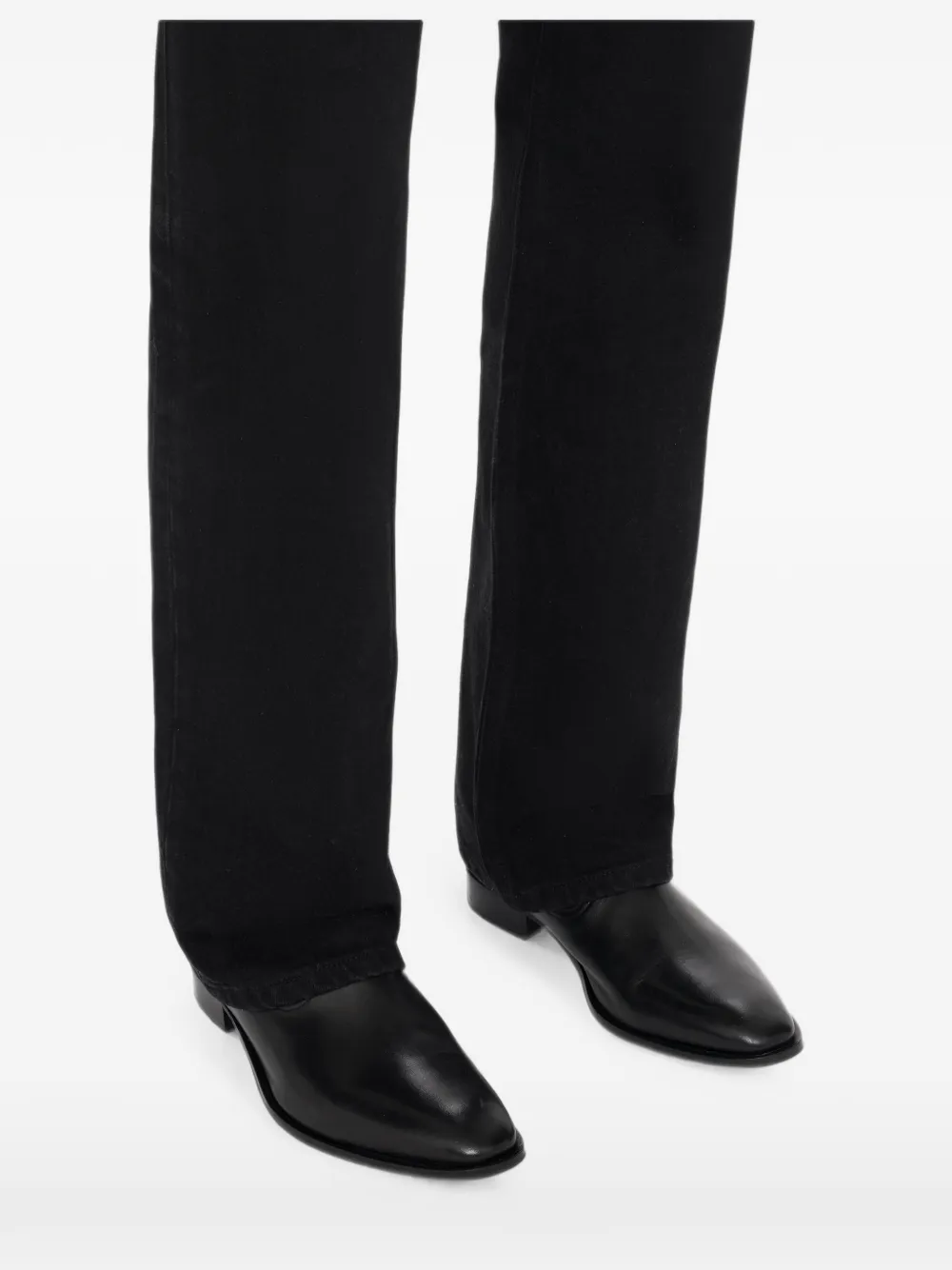 AllSaints Hiro zip-up leather boots Zwart