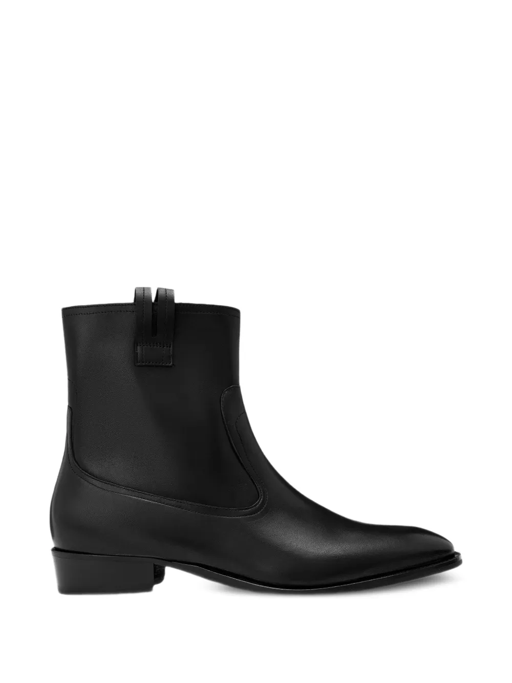 Allsaints Hiro Zip-up Leather Boots In Black