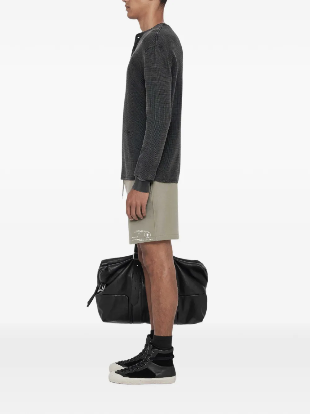 AllSaints Raphy joggingshorts met trekkoord en logoprint Groen