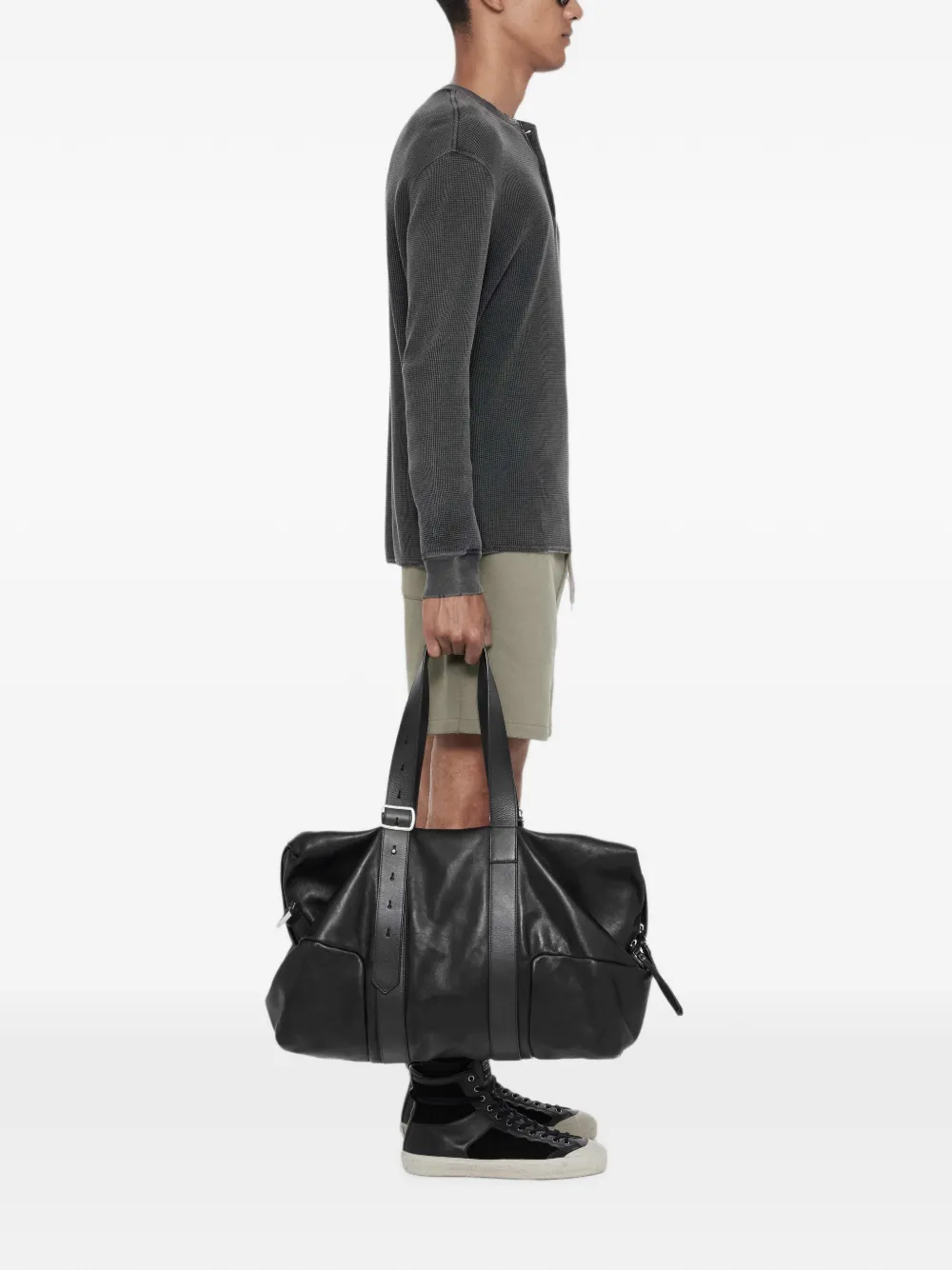 AllSaints Raphy joggingshorts met trekkoord en logoprint Groen