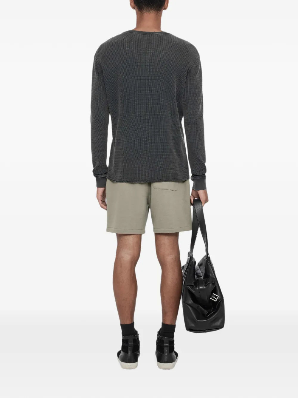 AllSaints Raphy joggingshorts met trekkoord en logoprint Groen