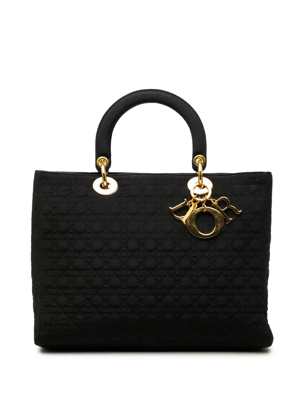 Christian Dior Pre-Owned 1997 große Cannage Lady Dior Satchel-Tasche - Schwarz