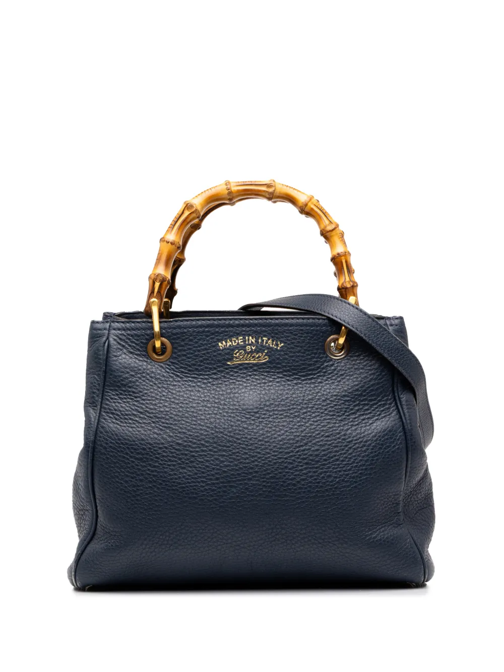 Gucci Pre-Owned 2000-2015 Kleine Bamboo Satchel-Tasche aus Kalbsleder - Blau