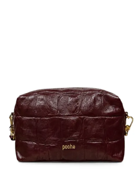 Poche Paris bolso de mano con efecto de piel de cocodrilo