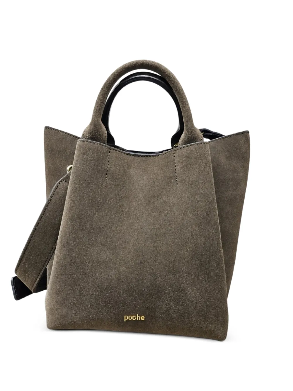 Poche Paris cabas Torba en daim à logo - Marron