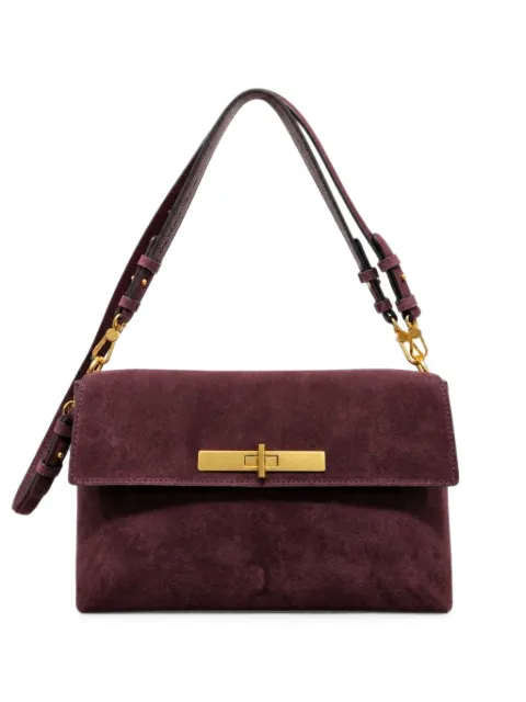Poche Paris Torba suede twist-lock shoulder bag