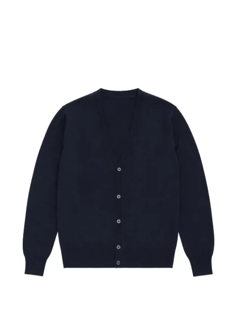 Emporio Armani logo-embroidered V-neck cardigan