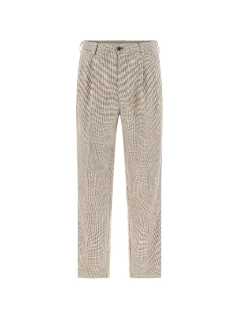 Pence houndstooth-pattern pleated trousers